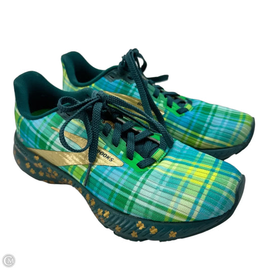 Shoes Flats By Brooks In Blue & Green, Size: 5