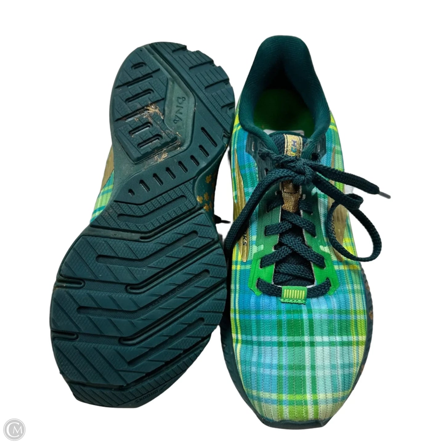 Shoes Flats By Brooks In Blue & Green, Size: 5