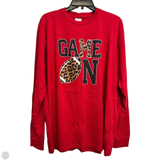 Top Long Sleeve Basic By Clothes Mentor In Red, Size: Xl