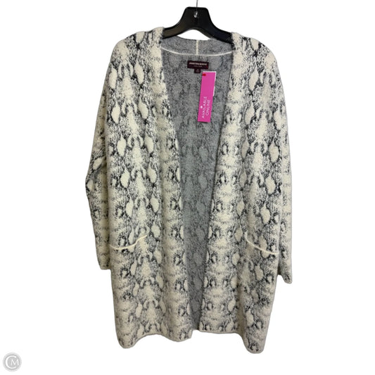 Cardigan By Johnston & Murphy In Grey & White, Size: Xs