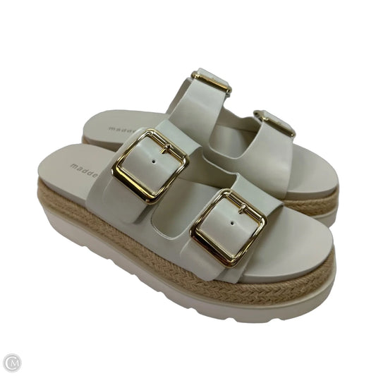 Sandals Flats By Madden Girl In Cream, Size: 9