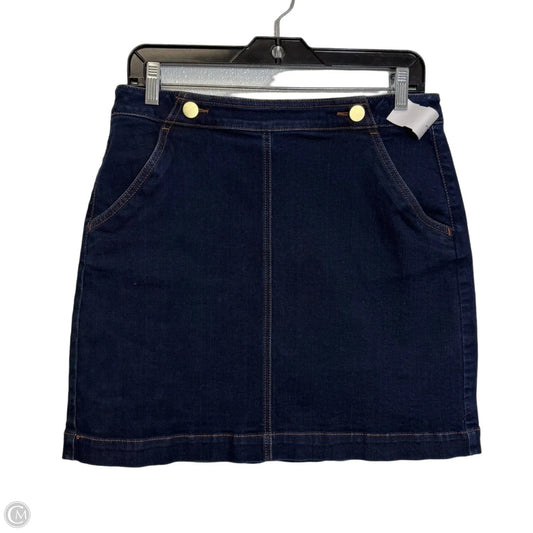 Skirt Mini & Short By Loft In Blue Denim, Size: 8