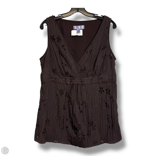 Top Sleeveless Basic By Nine And Company In Brown, Size: 12