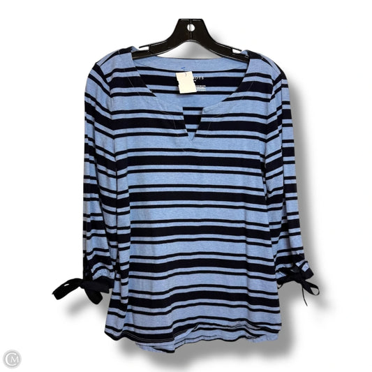 Top Short Sleeve Basic By Talbots In Striped Pattern, Size: Lp
