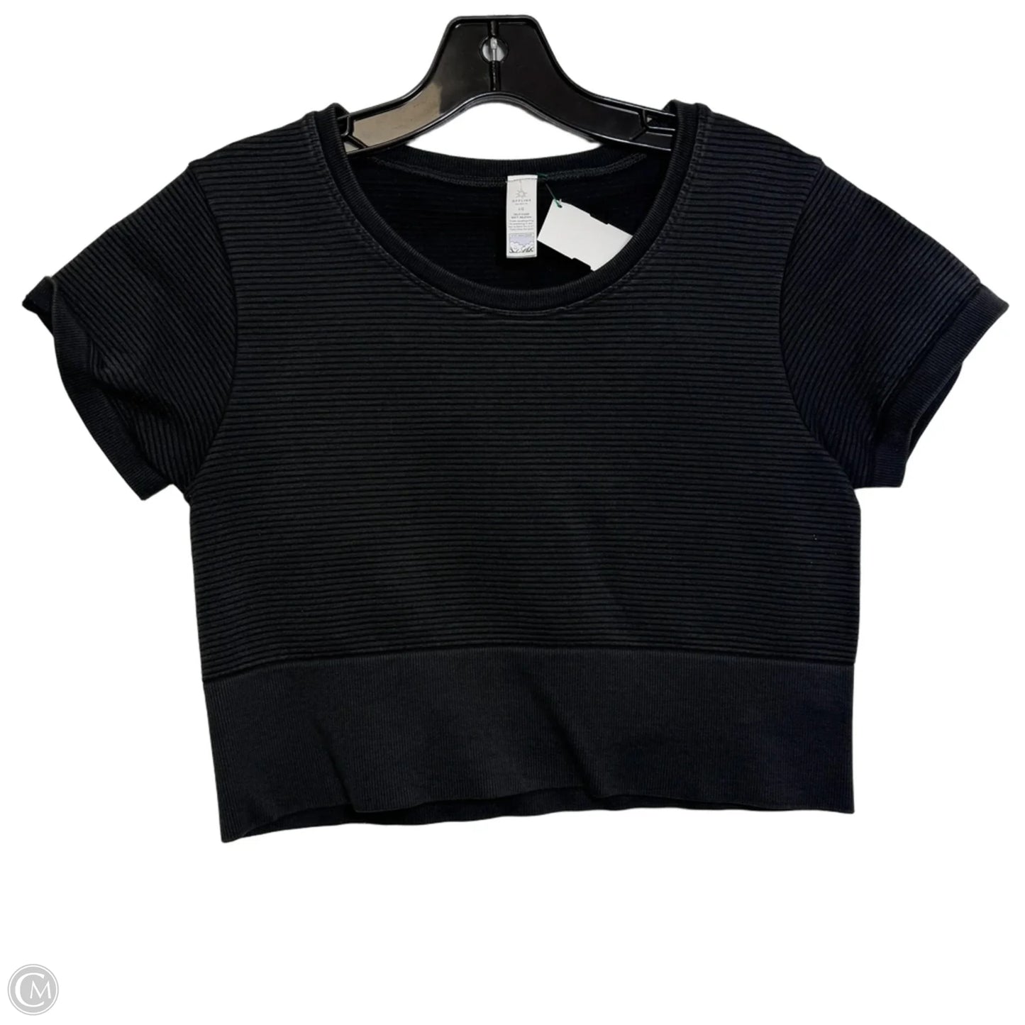 Top Short Sleeve By Offline By Aerie In Black, Size: L