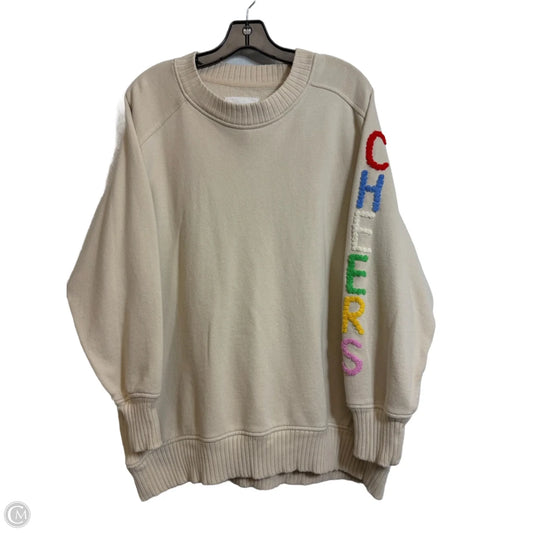 Cheers Sweatshirt Crewneck By Aerie In Cream, Size: M