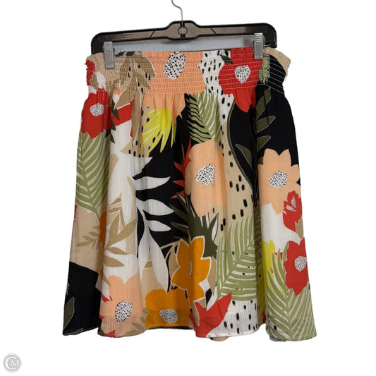Skirt Mini & Short By Loft In Floral Print, Size: L
