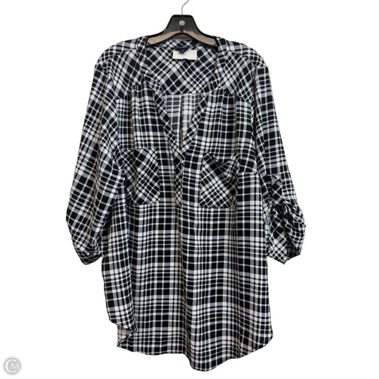 Top Long Sleeve By Torrid In Black & White, Size: 3x
