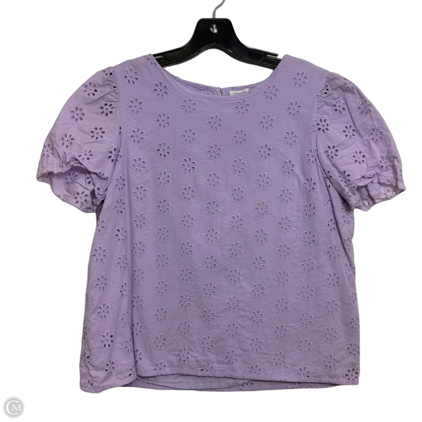 Top Short Sleeve By J. Crew In Purple, Size: M