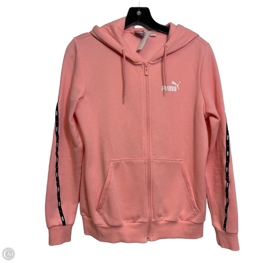 Sweatshirt Hoodie By Puma In Pink, Size: M
