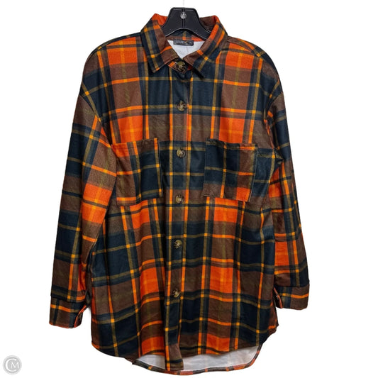 Top Long Sleeve By Clothes Mentor In Plaid Pattern, Size: 1x