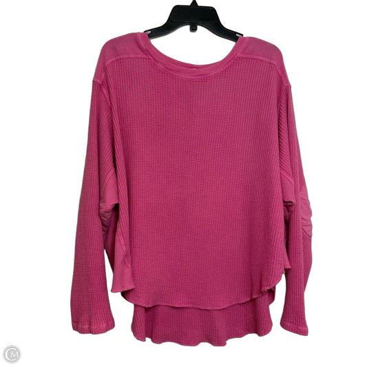Top Long Sleeve By Free People In Pink, Size: M