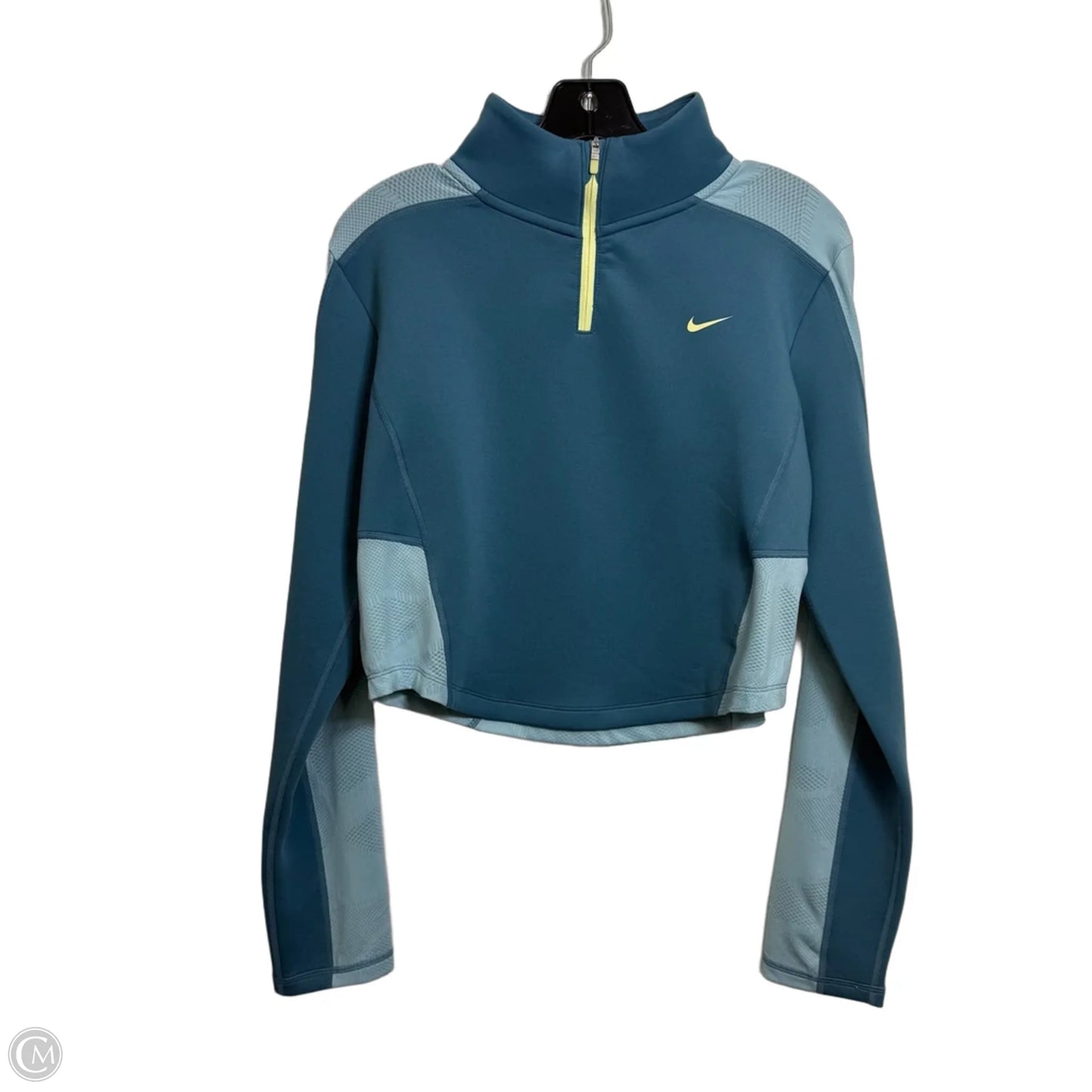 Athletic Sweatshirt Collar By Nike In Aqua, Size: Xs