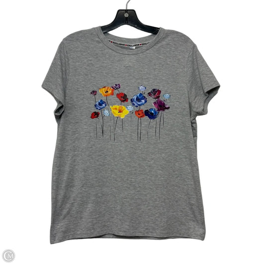Top Short Sleeve By Clothes Mentor In Grey, Size: M