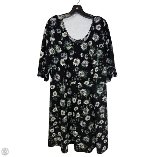 Dress Casual Midi By Clothes Mentor In Black, Size: 2x