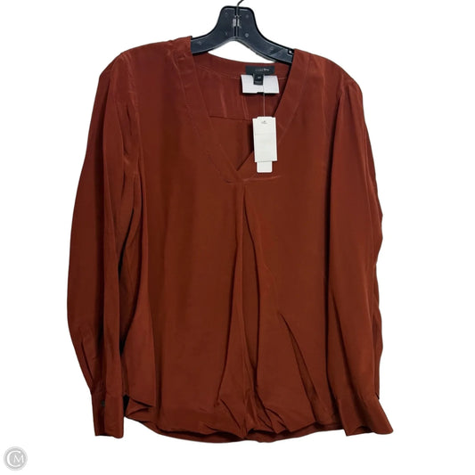 Top Long Sleeve By J. Crew In Bronze, Size: 12p