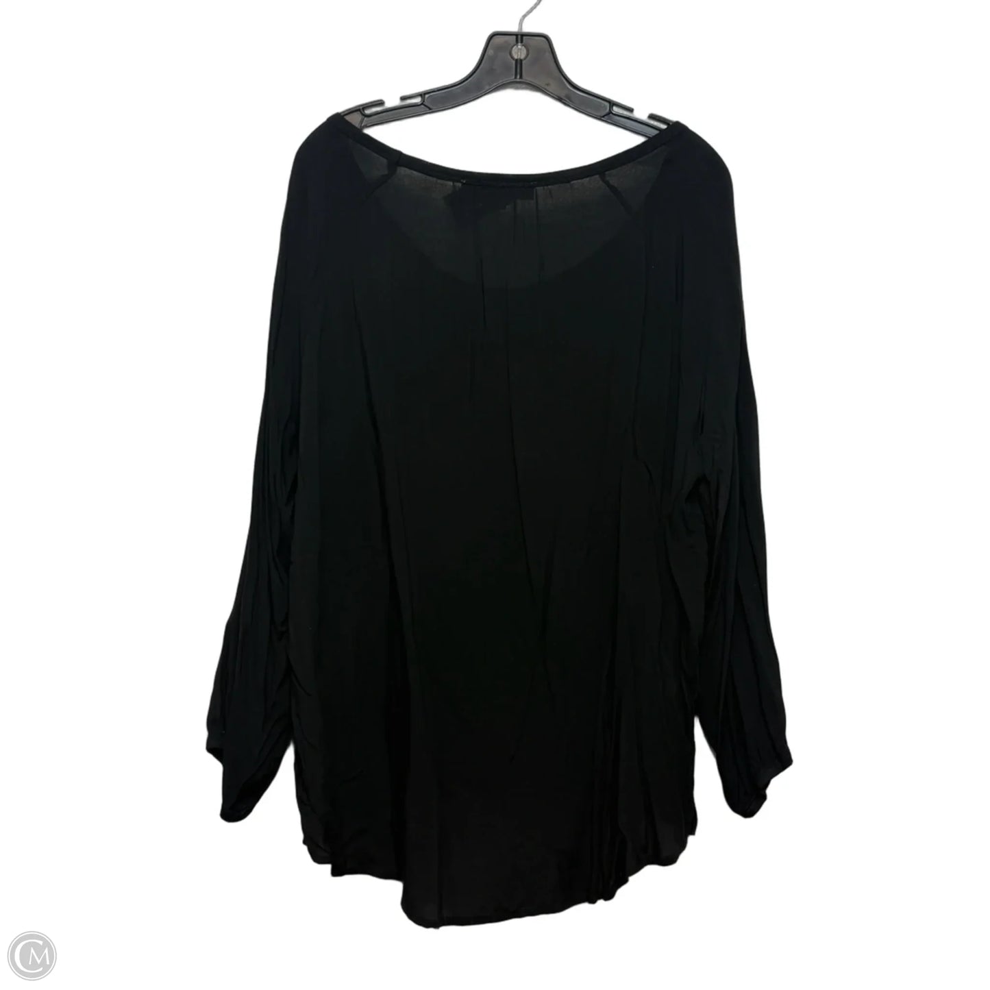 Top Long Sleeve By Loft In Black, Size: L