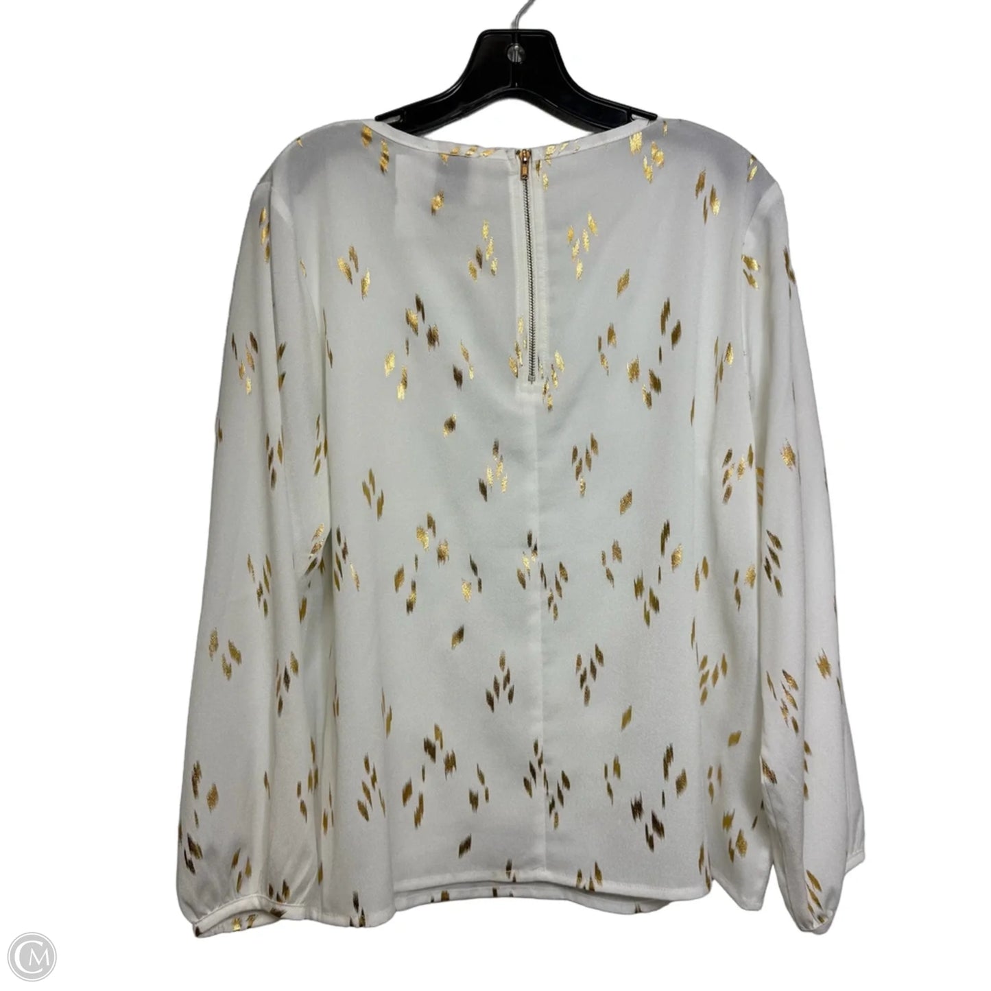 Top Long Sleeve By Clothes Mentor In White, Size: L