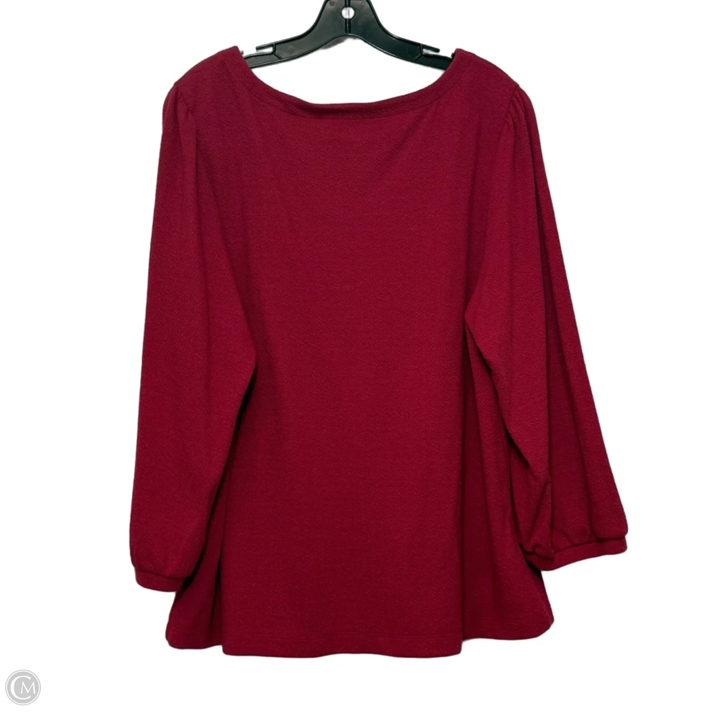 Top Long Sleeve Basic By Loft In Red, Size: Xxl