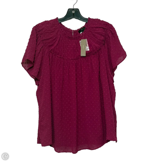 Top Short Sleeve By J. Crew In Polkadot Pattern, Size: Xl