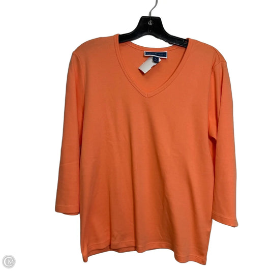 Top Long Sleeve By Karen Scott In Orange, Size: Lp