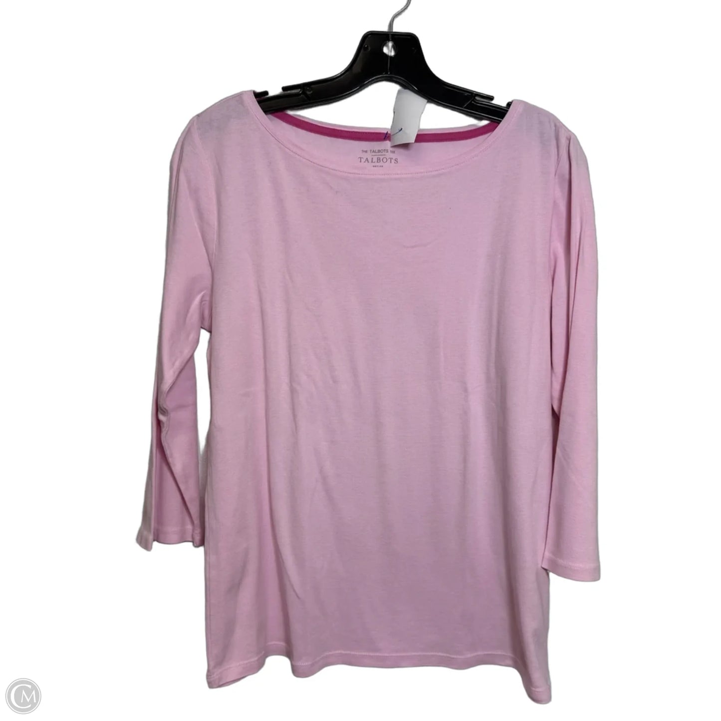 Top Long Sleeve Basic By Talbots In Pink, Size: Lp