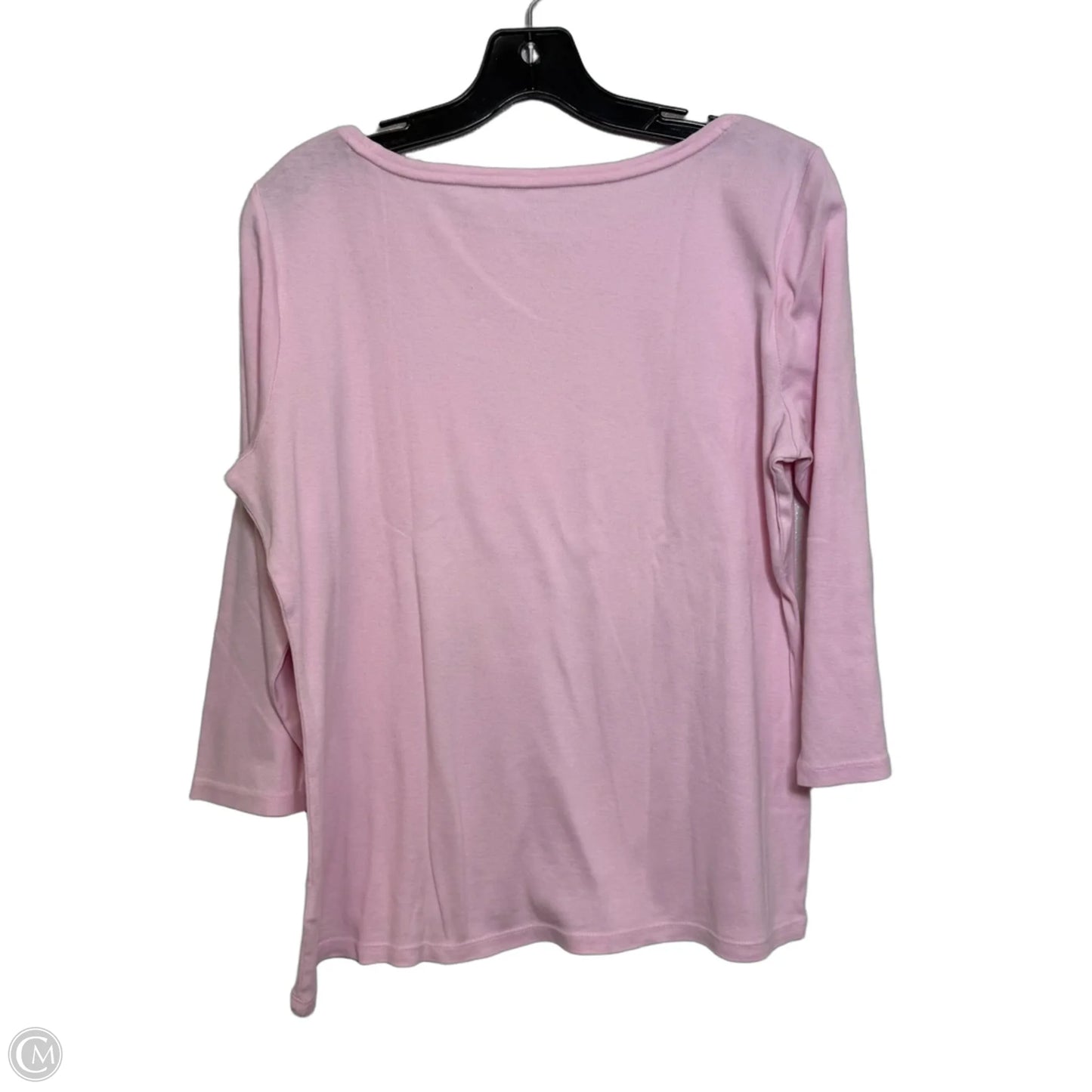 Top Long Sleeve Basic By Talbots In Pink, Size: Lp