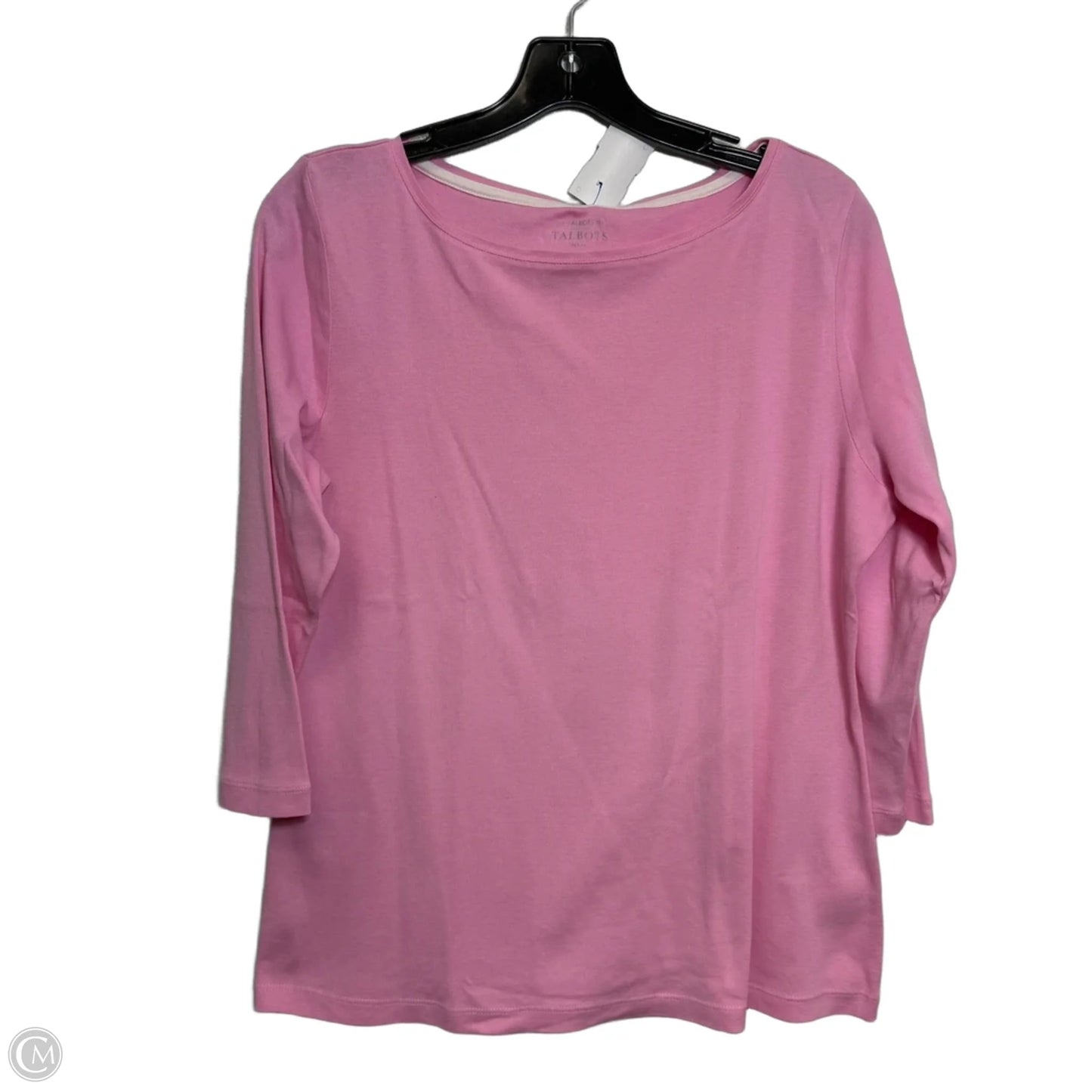 Top Long Sleeve Basic By Talbots In Pink, Size: Lp