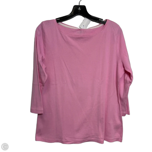 Top Long Sleeve Basic By Talbots In Pink, Size: Lp