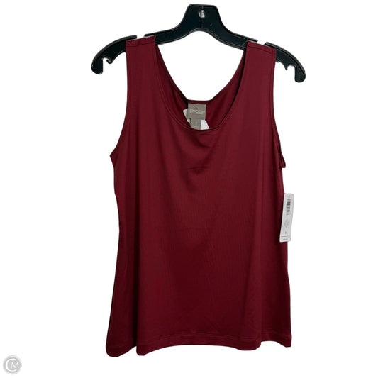 Top Sleeveless By Chicos In Maroon, Size: M