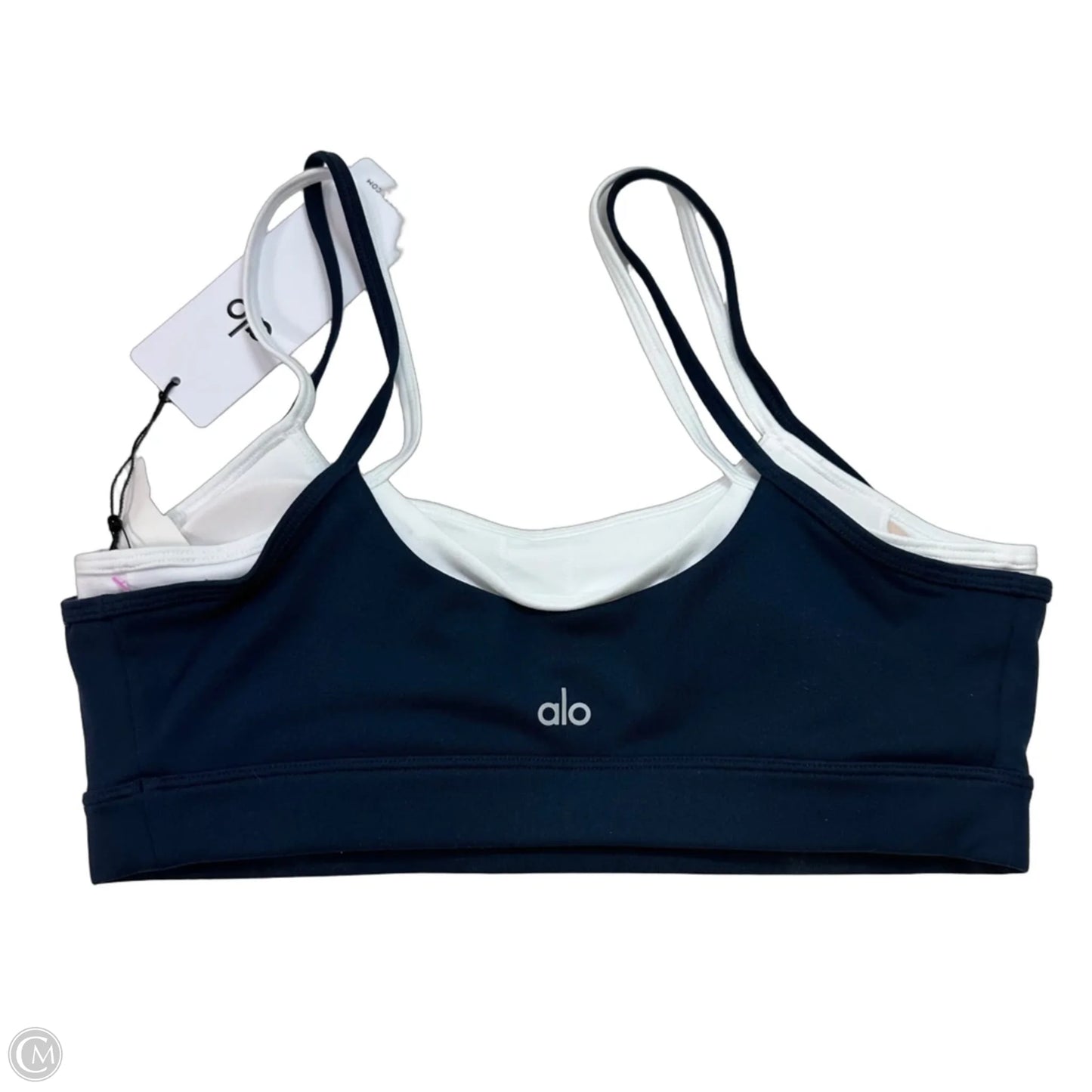 AIRBRUSH DOUBLE UP BRA Athletic Bra By Alo In Navy, Size: M