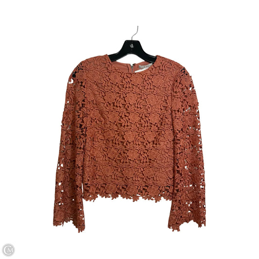 Top Long Sleeve Designer By Alice + Olivia In Orange, Size: Xs