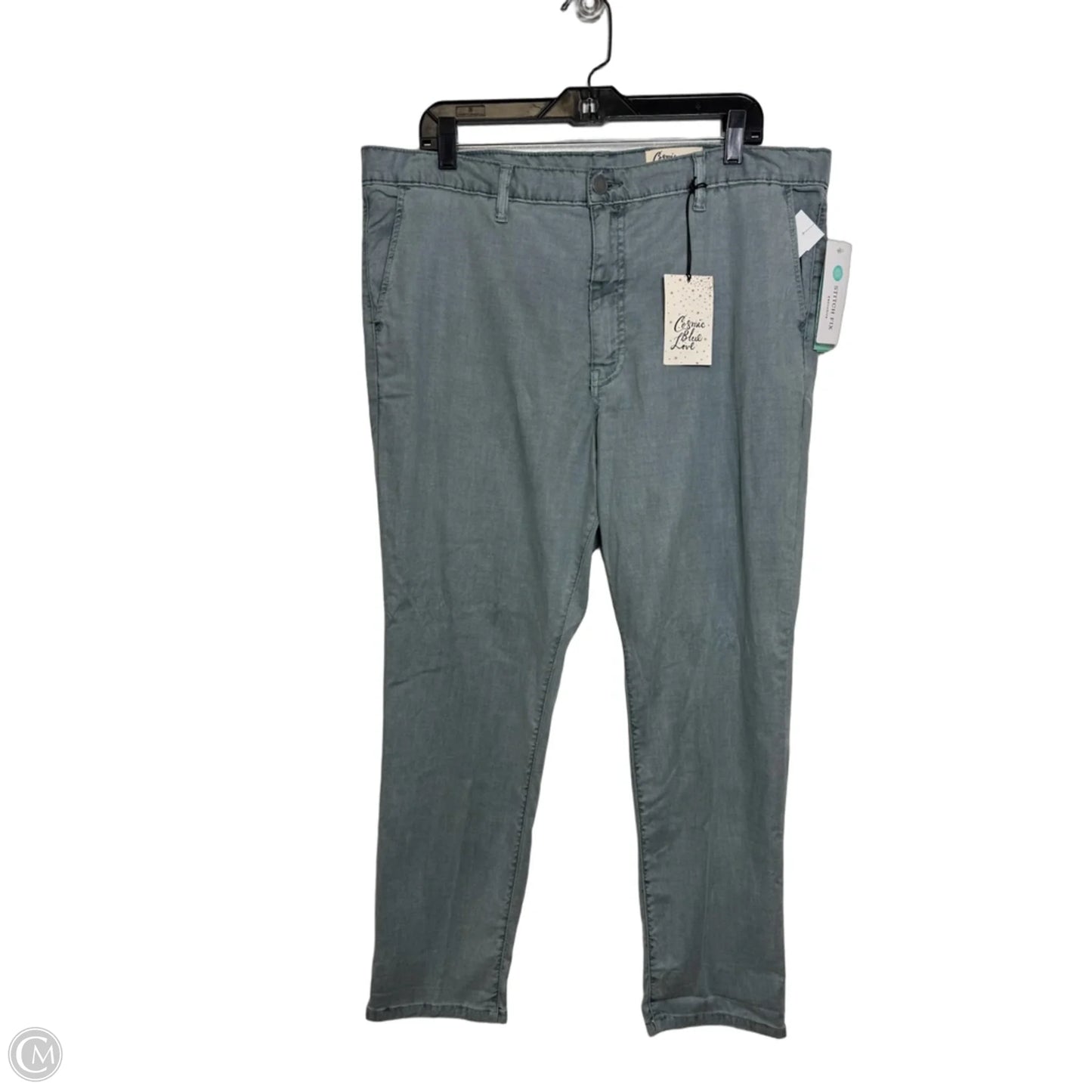Pants Cropped By Cosmic Blue Love In Blue, Size: 16