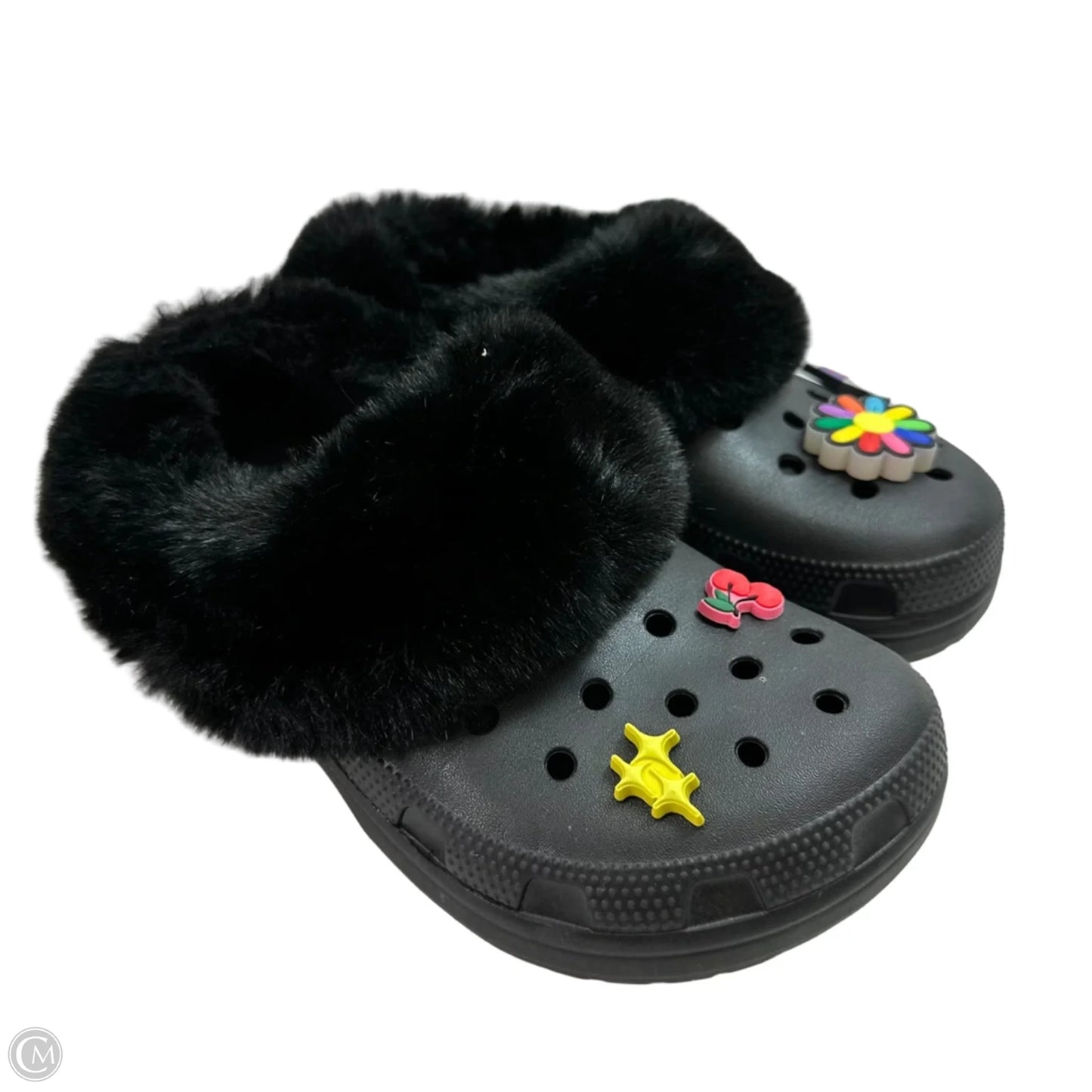 Shoes Flats By Crocs In Black, Size: 8