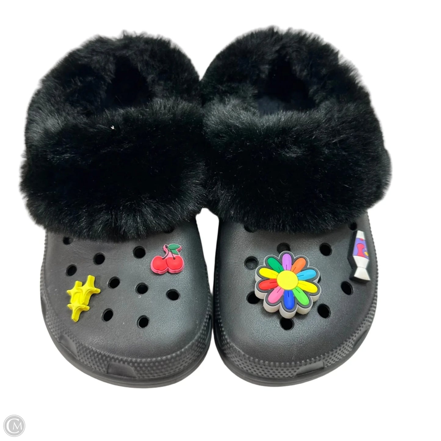 Shoes Flats By Crocs In Black, Size: 8