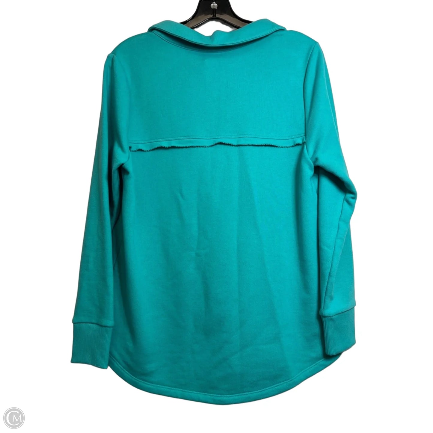 Sweatshirt Collar By Soft Surroundings In Aqua, Size: S