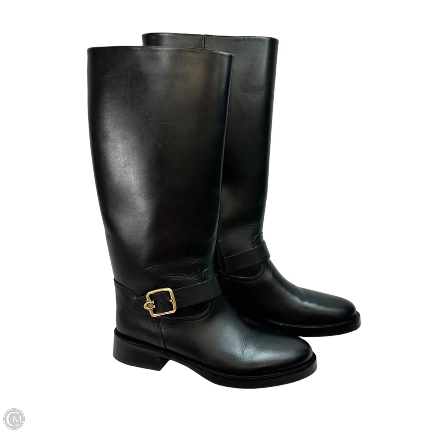 Boots Designer By Coach In Black, Size: 9.5