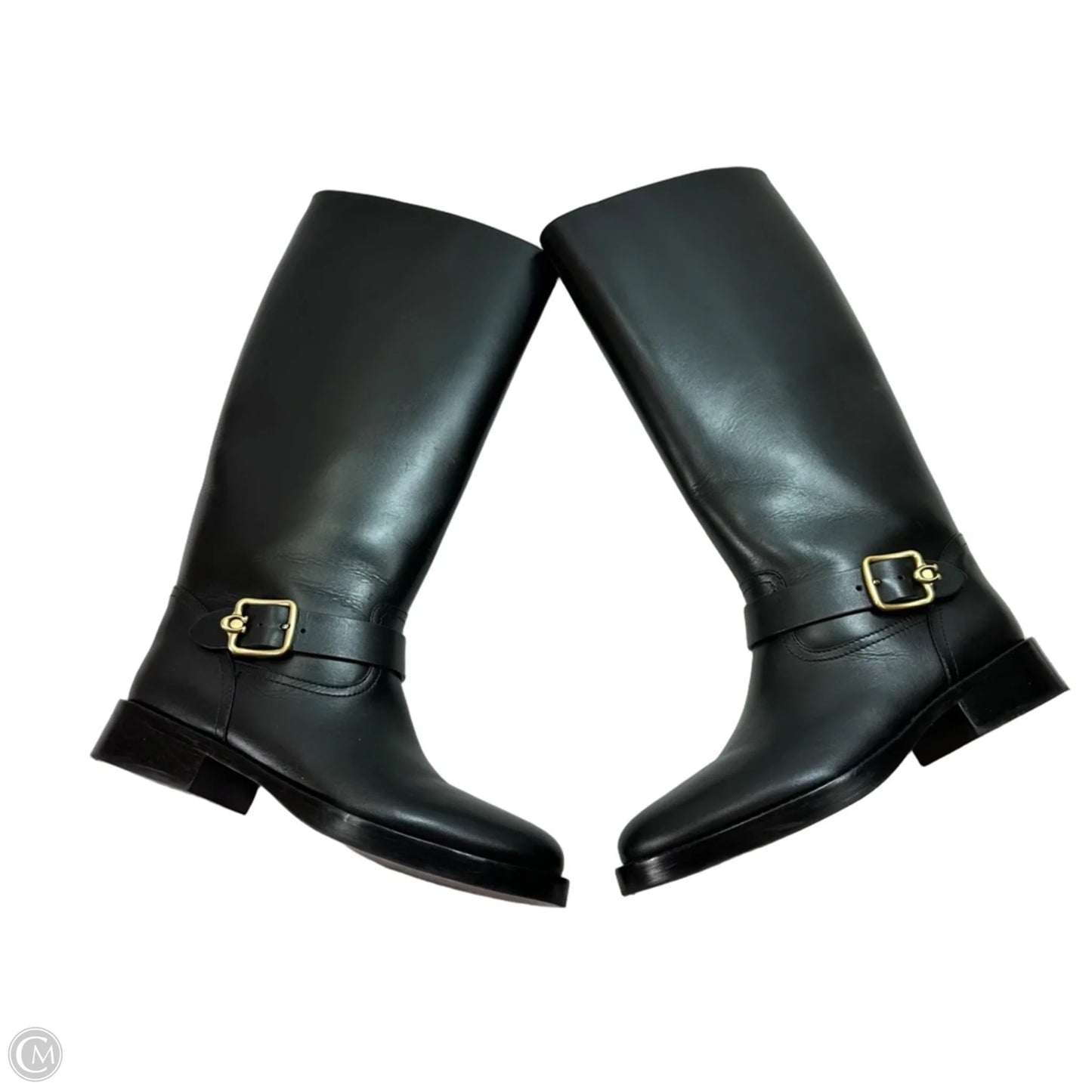 Boots Designer By Coach In Black, Size: 9.5