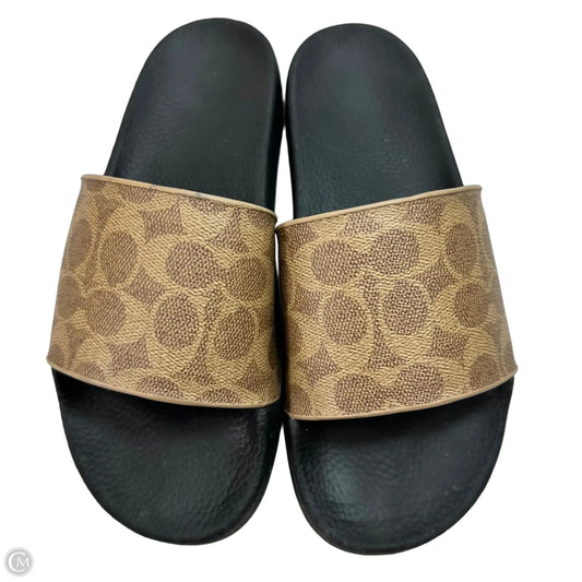 Shoes Designer By Coach In Black & Brown, Size: 8