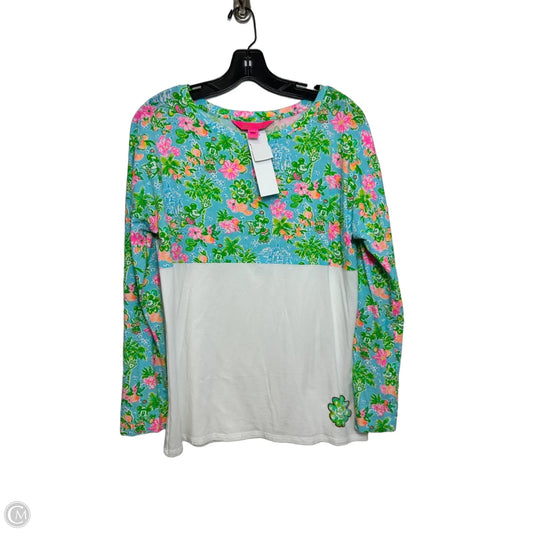 Disney Top Long Sleeve Designer By Lilly Pulitzer In Tropical Print, Size: M