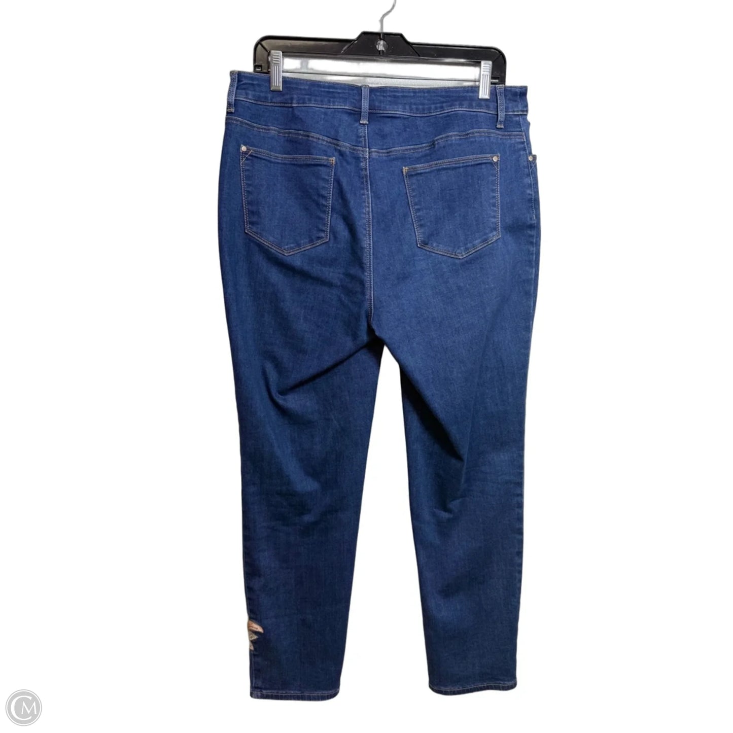 Jeans Straight By Chicos In Blue Denim, Size: M
