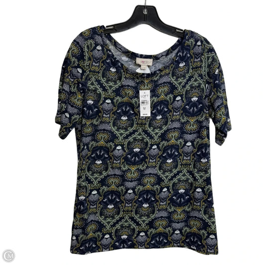 Top Short Sleeve Basic By Loft In Navy, Size: M