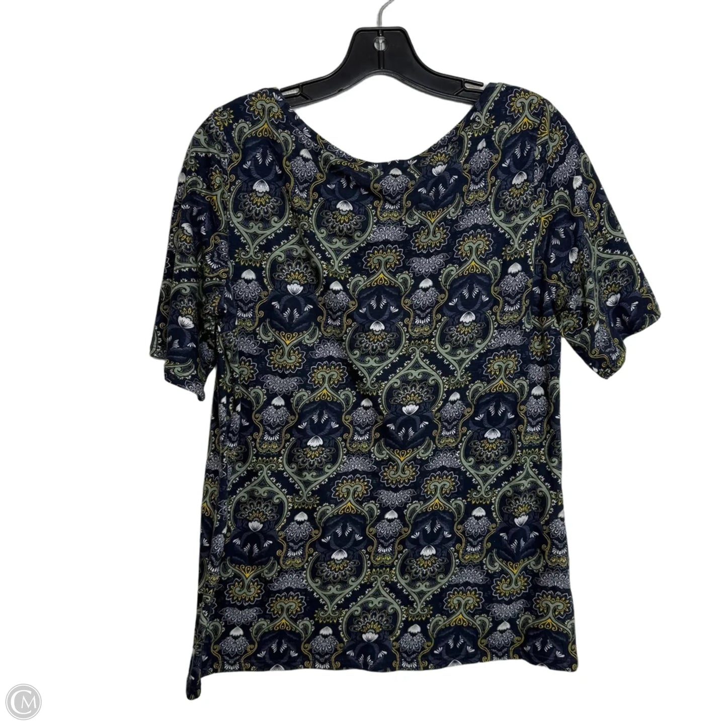 Top Short Sleeve Basic By Loft In Navy, Size: M