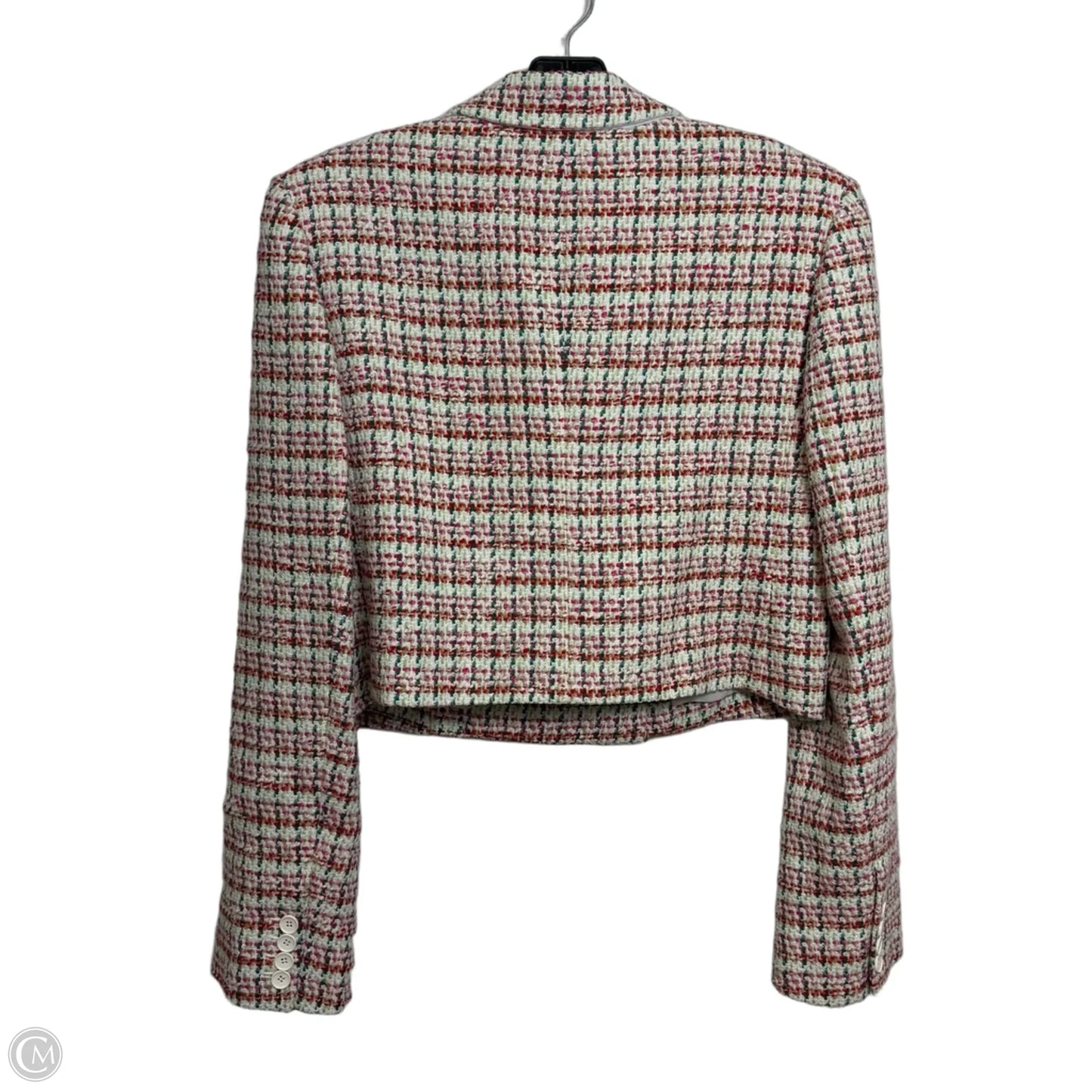 Blazer Designer By Derek Lam In Pink & White, Size: 2
