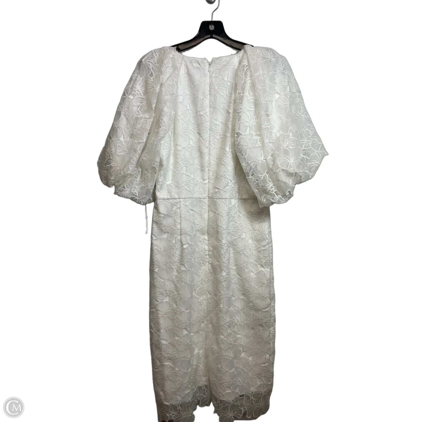 Dress Casual Midi By Ml Monique Lhuillier In White, Size: 10