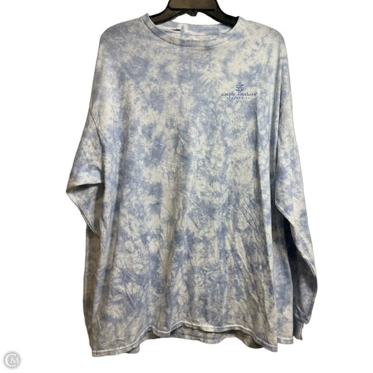 Top Long Sleeve Basic By Simply Southern In Tie Dye Print, Size: 2x