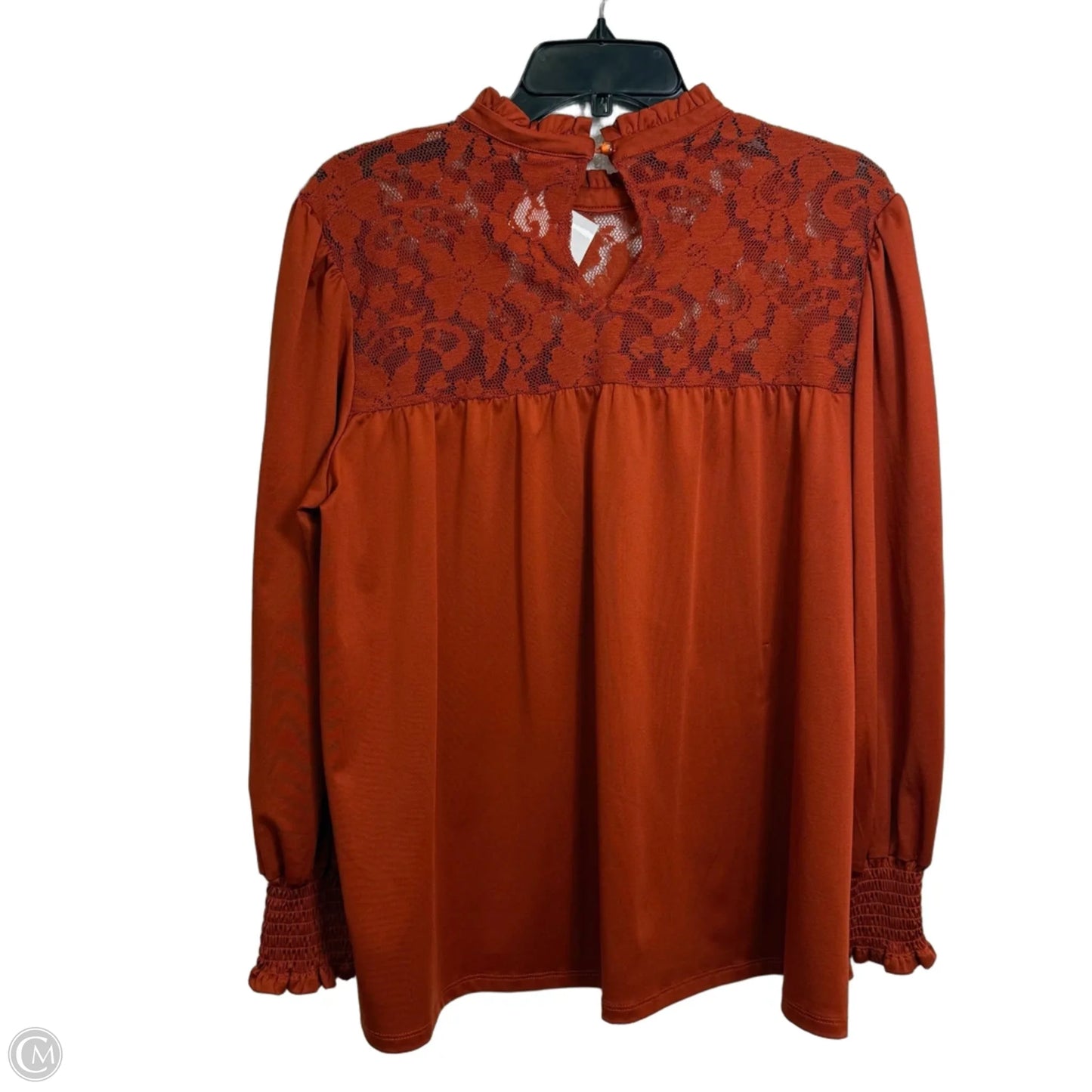 Top Long Sleeve By Cato In Orange, Size: L