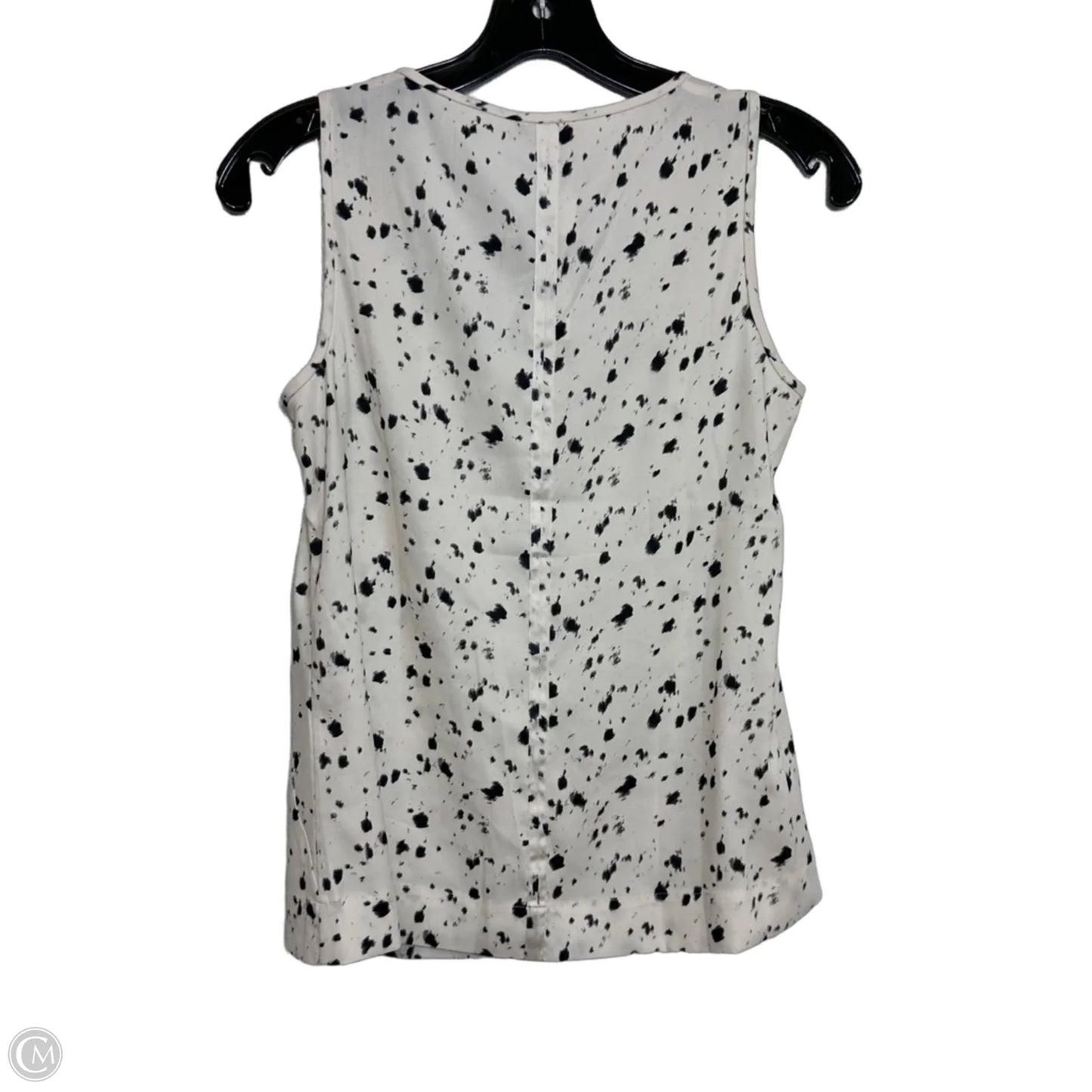 Top Sleeveless By Ann Taylor In Black & Cream, Size: 0