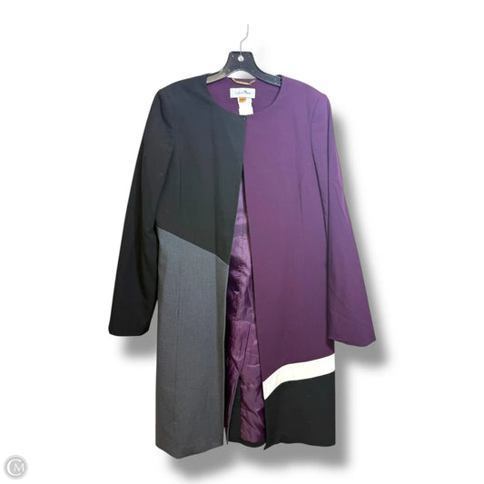 Blazer By Calvin Klein In Black & Purple, Size: 12