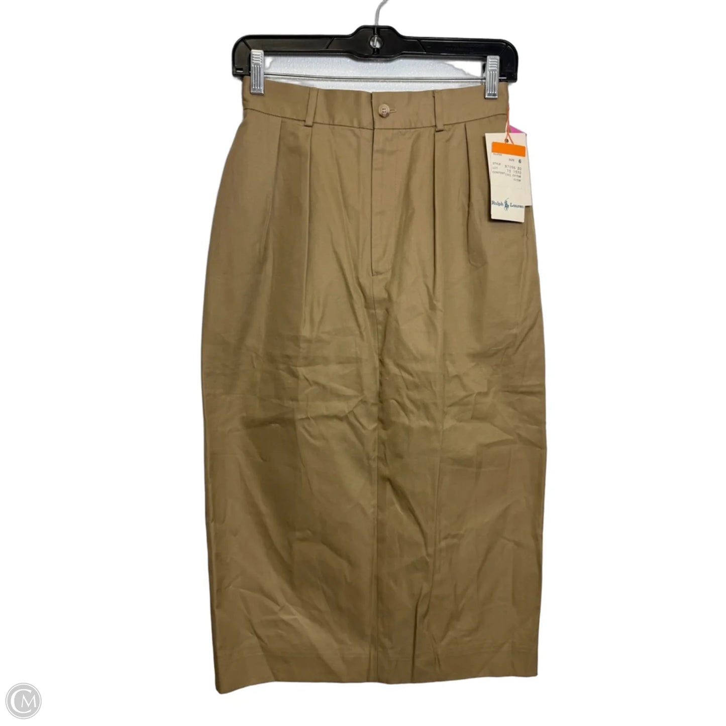 Skirt Midi By Ralph Lauren In Tan, Size: 6